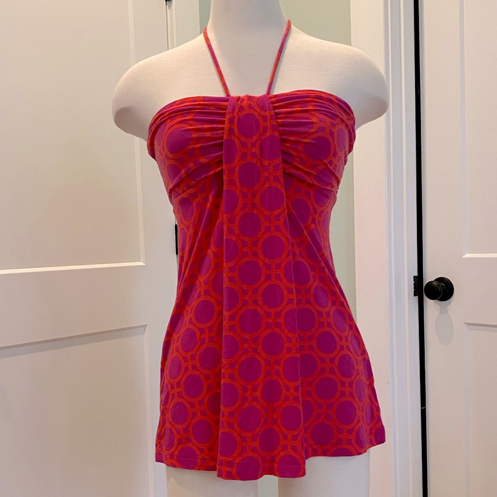 TART Printed Jersey Strapless / Halter Convertible A-line Top - Size S